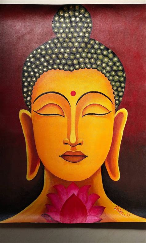 Peaceful Zen Buddha Painting original Canvas Acrylic Painting | Etsy