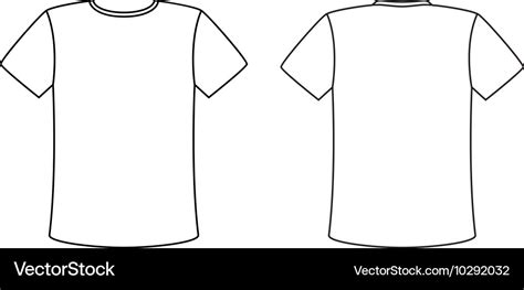 Blank front and back t-shirt design template set Vector Image