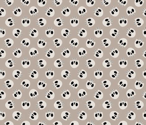 Skull Pattern (GRAY) fabric - therewillbecute - Spoonflower