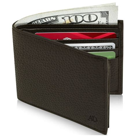 Access Denied - Slim Bifold Wallets For Men RFID - Front Pocket Leather Small Mens Wallet With ...