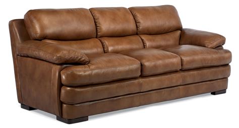 Flexsteel Latitudes - Dylan Leather Stationary Sofa - Mueller Furniture - Sofas