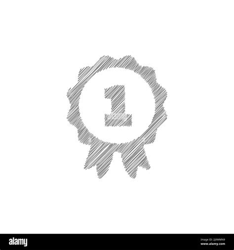 Medal grey sketch vector icon. Flat design Stock Vector Image & Art - Alamy