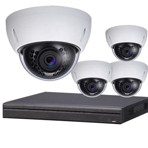 Dahua N444E42S IP Security Camera System, 4 Camera, Outdoor, 4MP, 2TB Storage, Night Vision