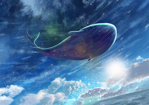 Download Whale Anime Animal HD Wallpaper by 木·容