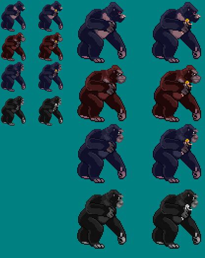 Sprite Stuff: King Kong throughout the Ages by SXGodzilla on DeviantArt