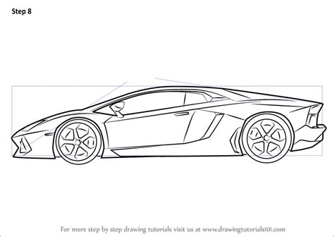 How to Draw Lamborghini Centenario Side View (Sports Cars) Step by Step | DrawingTutorials101.com