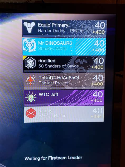 These clan names : r/DestinyMemes