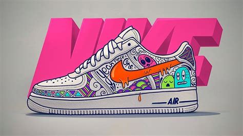 Doodle Art » Custom d'une Nike AIR Force 1 avec Procreate