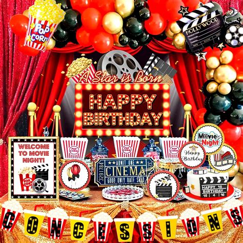 Buy 95pcs Movie Night Decorations, Movie Theme Party Decorations, Movie Theater Decorations ...