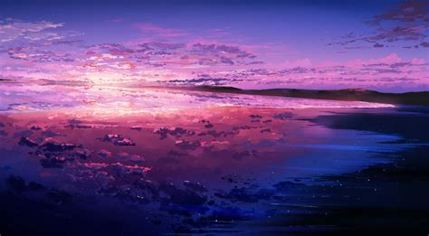 Purple Sunset Anime Wallpapers - Wallpaper Cave