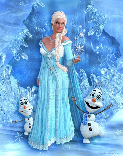 Elsa, Olaf, and Friend by NapalmArsenal on DeviantArt