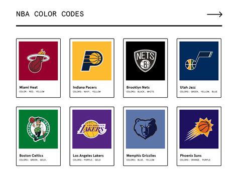 NBA Colors - NBA Team Colors Hex, Pantone, RGB, and CMYK