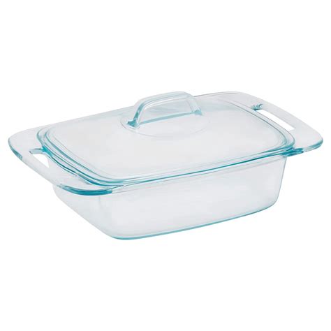 Pyrex Easy Grab 2-Qt Glass Casserole Dish with Lid, Tempered Glass Baking Dish with Large ...