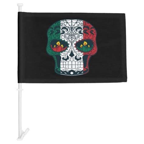 Mexican Flag Colors Day Of The Dead Sugar Skull | Zazzle | Mexican flag colors, Sugar skull ...