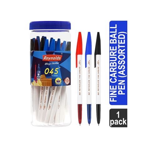 Reynolds 045 Fine Carbure Ball Pen (Assorted) Price - Buy Online at ₹170 in India