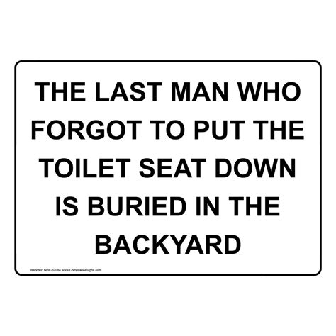 Toilet Seat Down Sign Printable