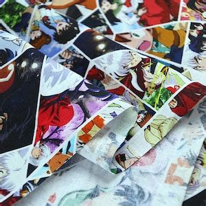 Japanese Anime Fabric Animation Fabric Cartoon Fabric Pure Cotton Fabric by the Half Yard - Etsy