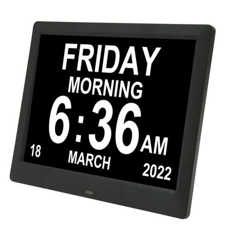 Digital Calendar Clock,8.7inch Digital Day Calendar Digital Day Clock ...