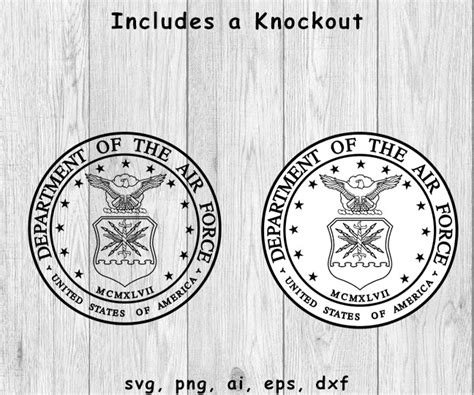 Air Force Seal - SVG, PNG, AI, EPS, DXF Files for Cut Projects – Funny Bone Graphics