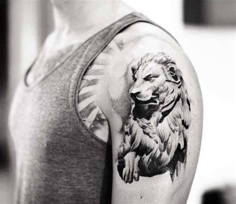 Lion Statue tattoo by Alessandro Capozzi | Post 22300