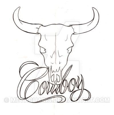 Image result for outline longhorn skull tattoo women Longhorn Skull Drawing, Deer Skull Drawing ...