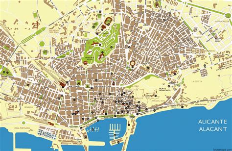 ALICANTE MAP - ToursMaps.com