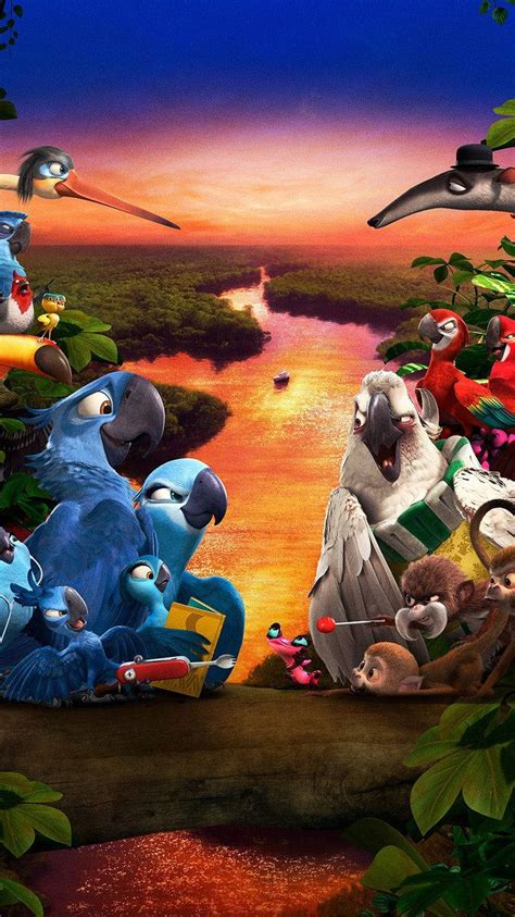 Download The Epic Battle Between Blu and Nigel in Rio Wallpaper | Wallpapers.com