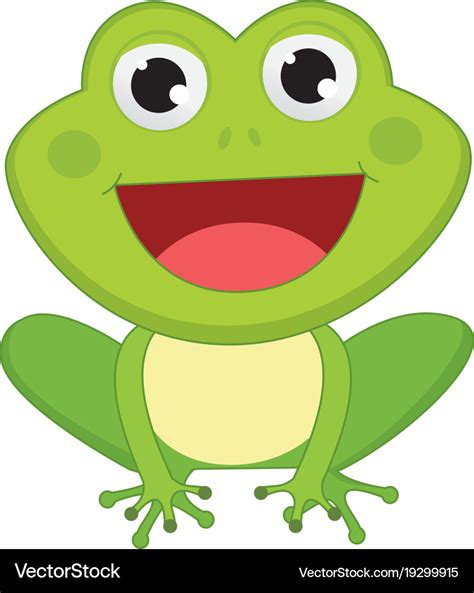 Cartoon frog Royalty Free Vector Image - VectorStock