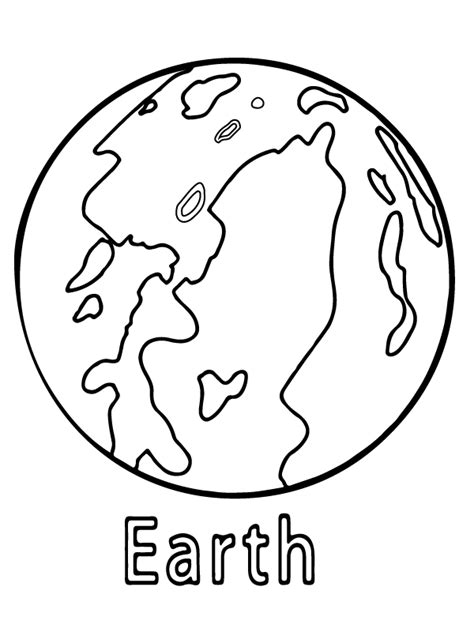 Planet Earth Coloring Page - Free Printable Coloring Pages for Kids