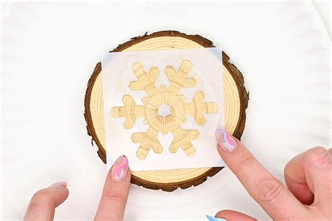 DIY Wood Coasters | Wood Slice Winter Coasters