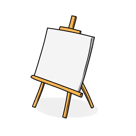 Painting Canvas Cartoon Illustration, Cartoon Clipart, Painting, Canvas ...