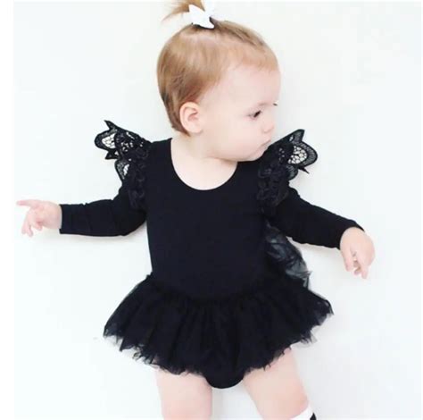 My Little Girl Baby tutu Dress Black Romper Infant Pajamas Jumpsuit One ...