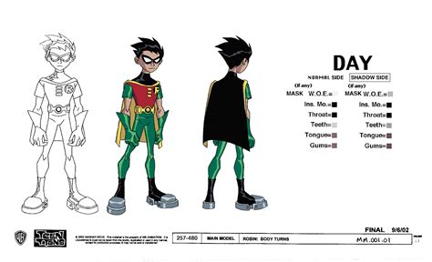 Teen Titans Model Sheets | Traditional Animation