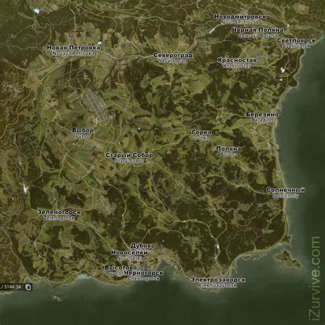 DayZ Chernarus Map All Information Towns Loot Spots | Adams Printable Map