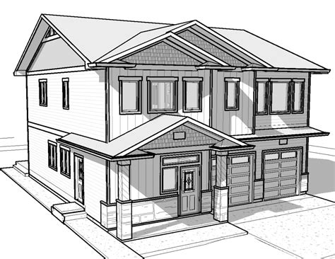 2 Point Perspective House Drawing at GetDrawings | Free download