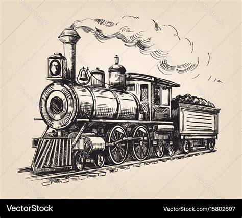 Steam locomotive Royalty Free Vector Image - VectorStock