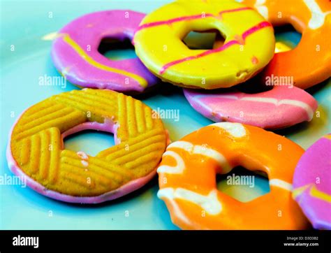 selection of iced biscuits Stock Photo - Alamy