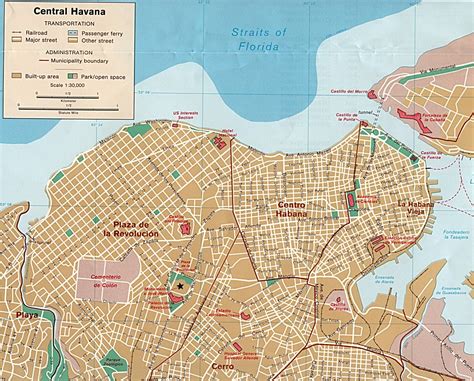 Havana City Map, Ciudad de La Habana Prov., Cuba