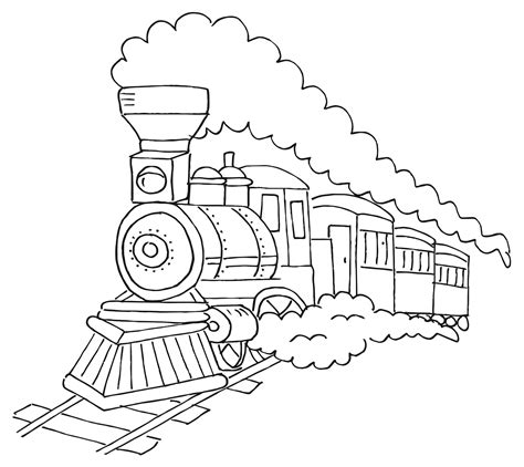 Steam Train Drawing at GetDrawings | Free download