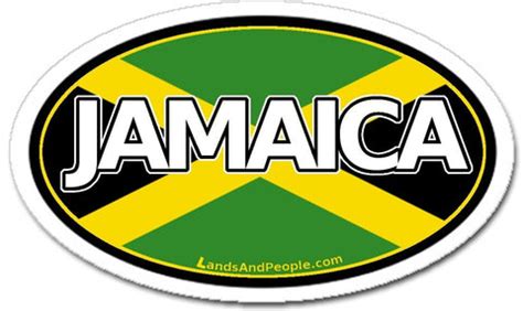 Jamaica Vinyl Stickers Oval. Caribbean, World Stickers – Lands & People