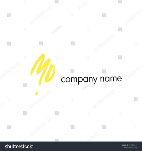 Md White Background Handwritten Logo Stock Vector (Royalty Free ...