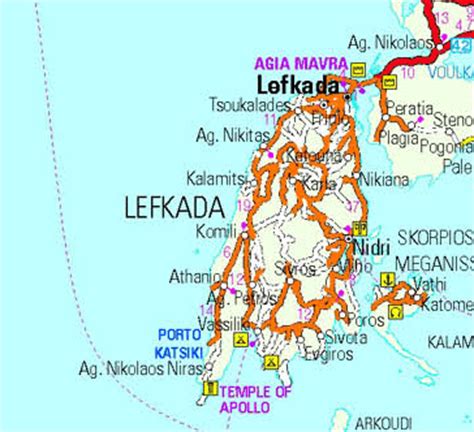 Lefkada - Map of resorts and beaches | Greece in details