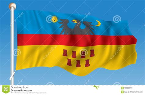 Flag of Transylvania stock vector. Illustration of composition - 107600276