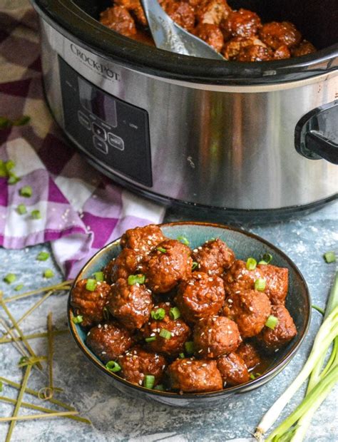 Crockpot Asian Meatballs - 4 Sons 'R' Us