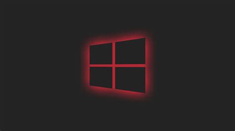 1920x1080 Resolution Windows 10 Logo Red Neon 1080P Laptop Full HD Wallpaper - Wallpapers Den