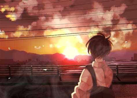 Anime Boy Sunset Wallpapers - Wallpaper Cave