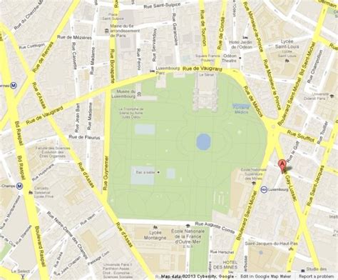 Map of Jardin du Luxembourg in Paris