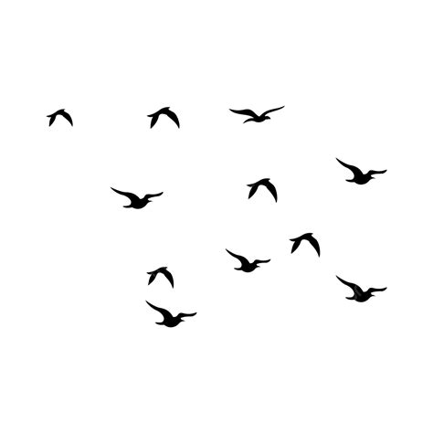 Black Flying Birds Silhouette, Flying Birds, Birds, Bird PNG and Vector with Transparent ...