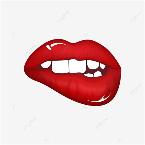 Vektor Bibir Merah Perempuan, Bibir Clipart, Modern, Kreatif PNG dan Vektor dengan Background ...