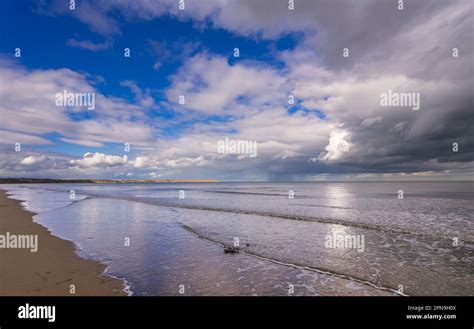 Sea level view of Filey Bay on the North Yorkshire Coast. Photo was taken near Reighton Sands ...